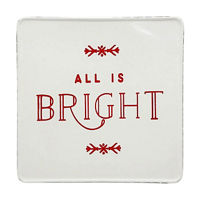 'All Is Bright' Metal Sign, 12 in