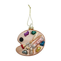 Painter's Palette Glass Ornament