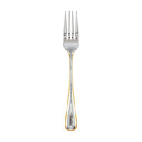 Wellington Silver Dinner Fork with Gold Accent
