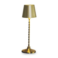 Metal Hood Lamp with Twisted Base, 14 in