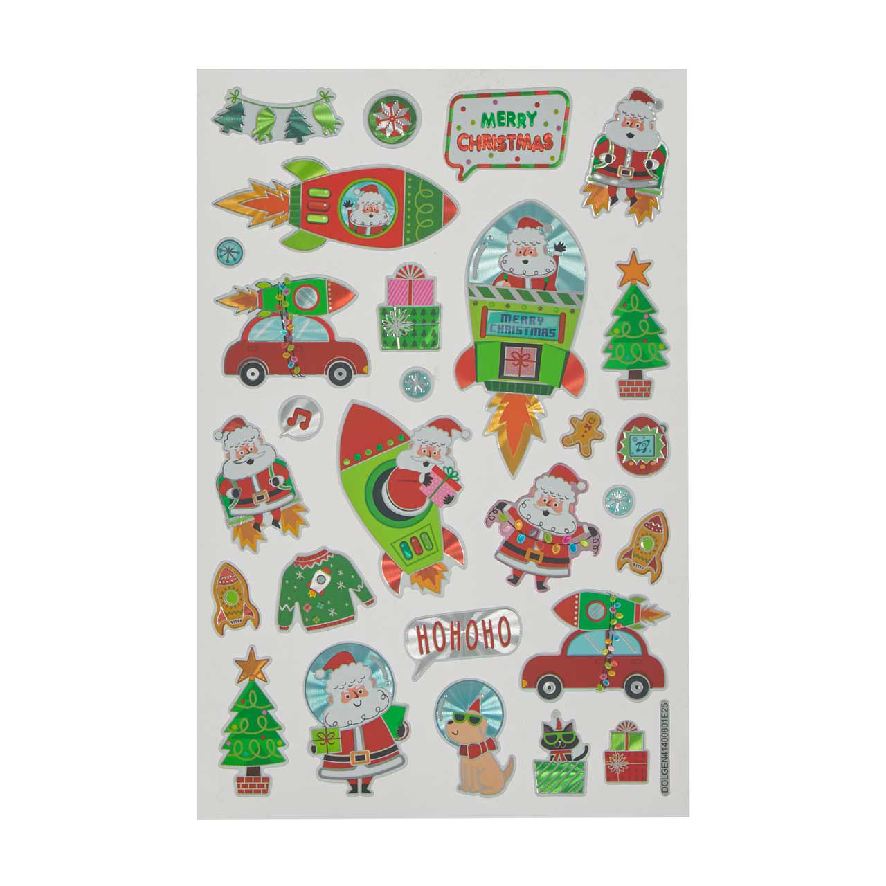 Holiday Style Christmas Stickers, Assorted