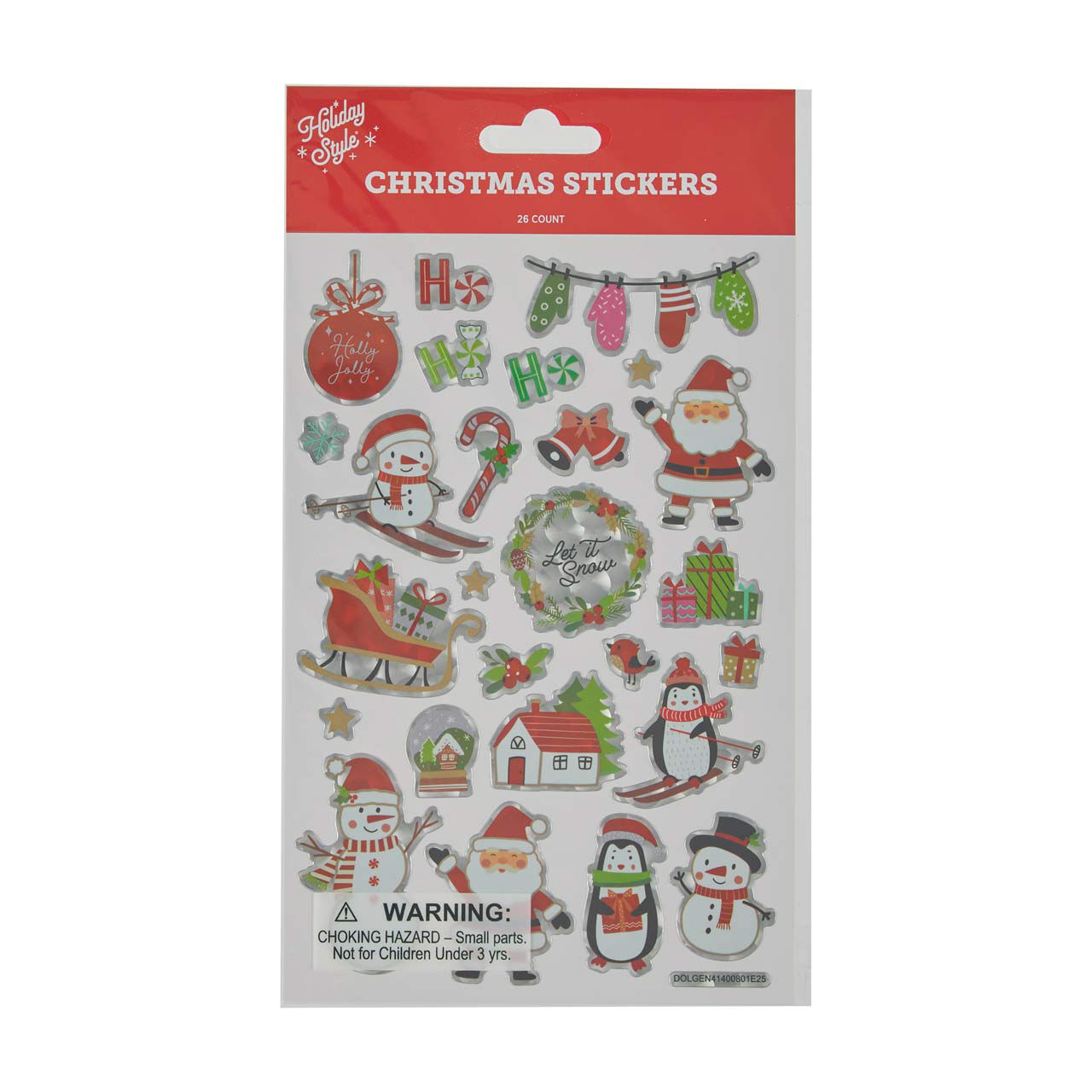 Holiday Style Christmas Stickers, Assorted
