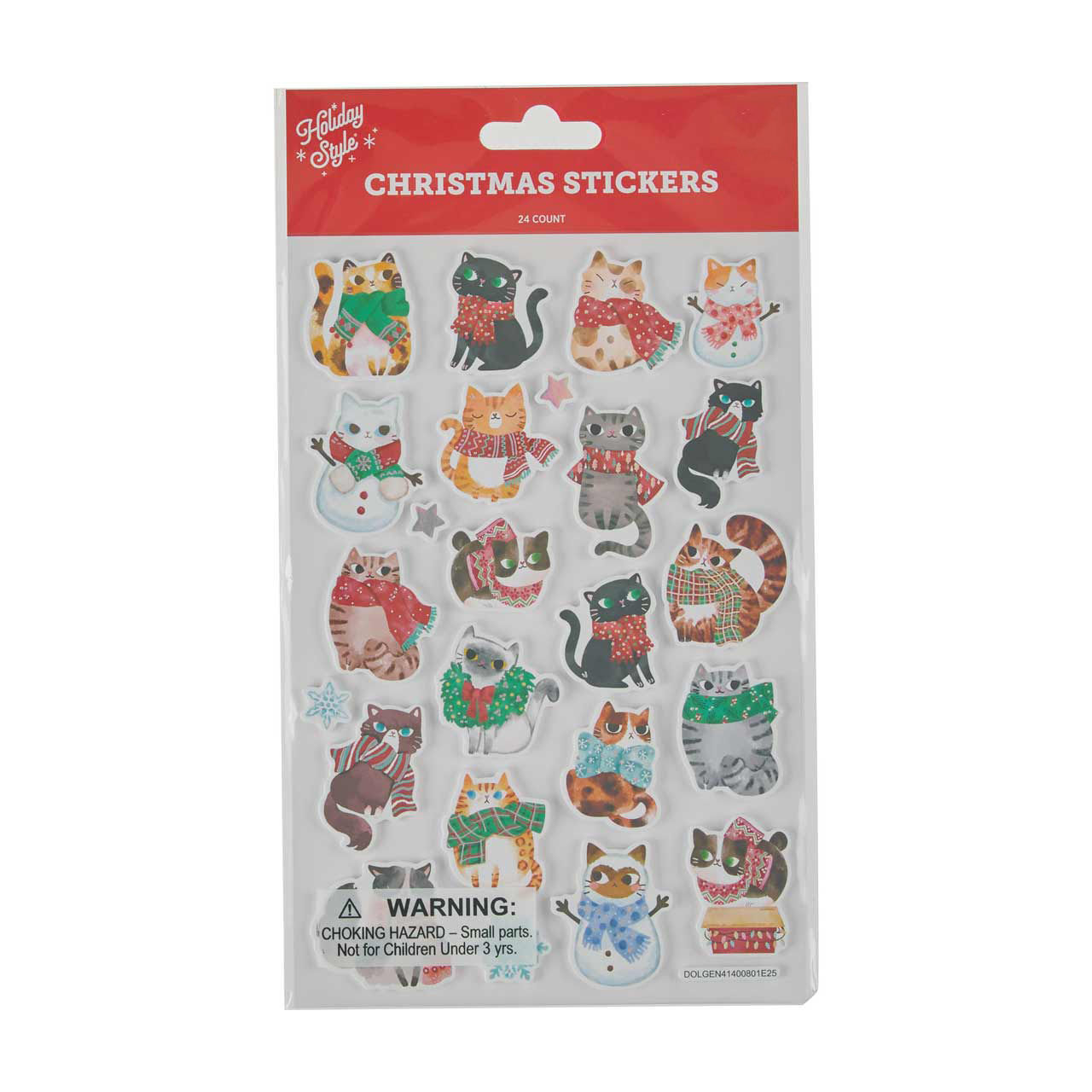 Holiday Style Christmas Stickers, Assorted