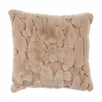 Textured Fur Down Pillow, 18 in, Assorted