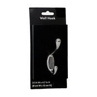 Wall Hook, Black/Silver