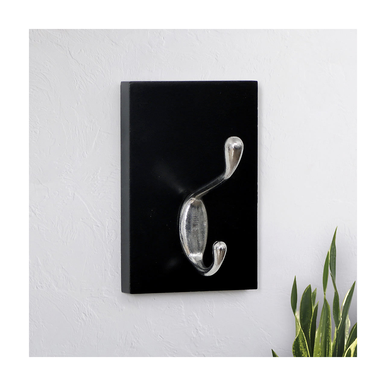 Wall Hook, Black/Silver