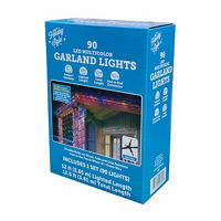 90 LED Garland Lights, 12.5 ft, Assorted