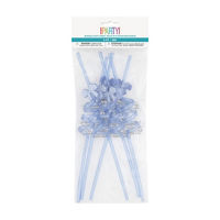 Blue Bow Reusable Straws, 6ct