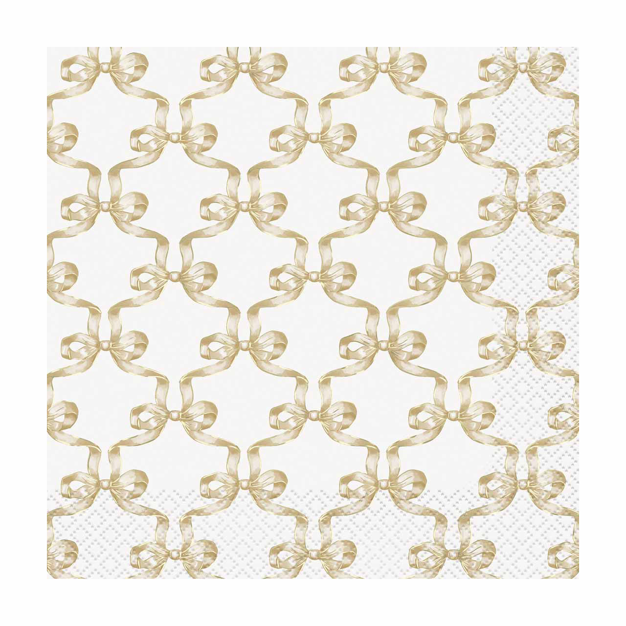 Gold Bow Lunch Napkin, 16 ct