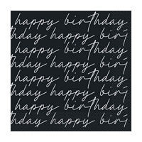 Black & White Birthday Lunch Napkins, 16ct