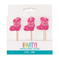 Cowgirl Boot Pick Candles, 6ct