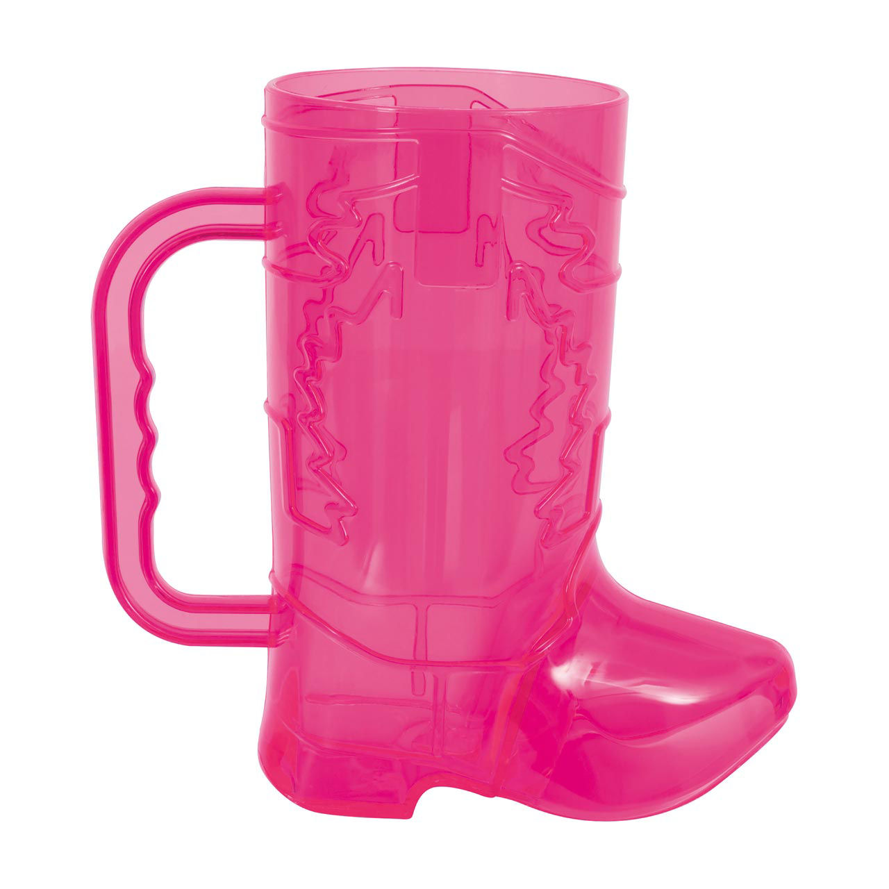 Pink Cowboy Boot Plastic Mug