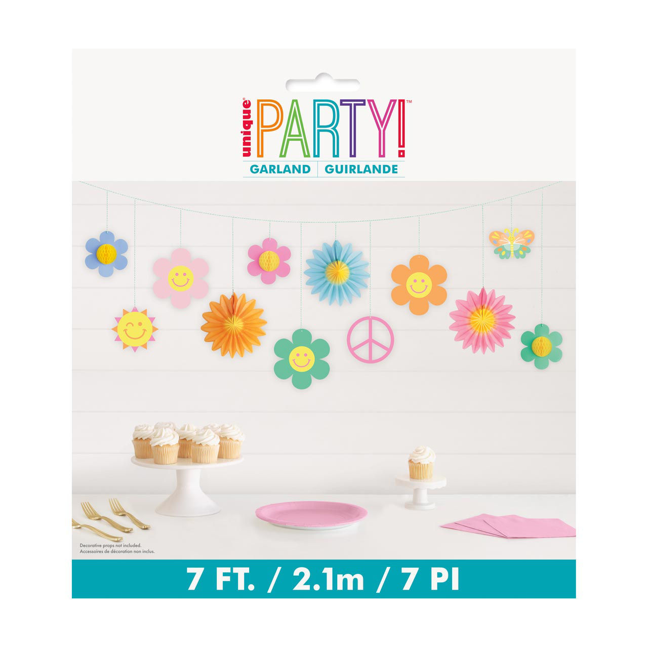 Unique Party Groovy Layered Garland, 7 ft