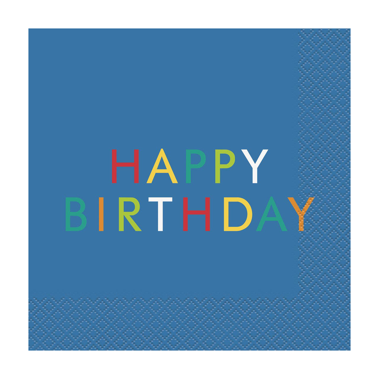 "Happy Birthday" Striped Lunch Napkin