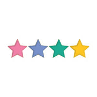 Unique Party! Stars Star-Shaped Assorted Party Plates, 8
