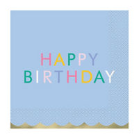 Happy Birthday Assorted Foil Lunch Napkins, 16ct