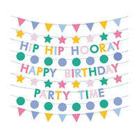 Stars Birthday Garland Banners Kit, 9 ct, 72