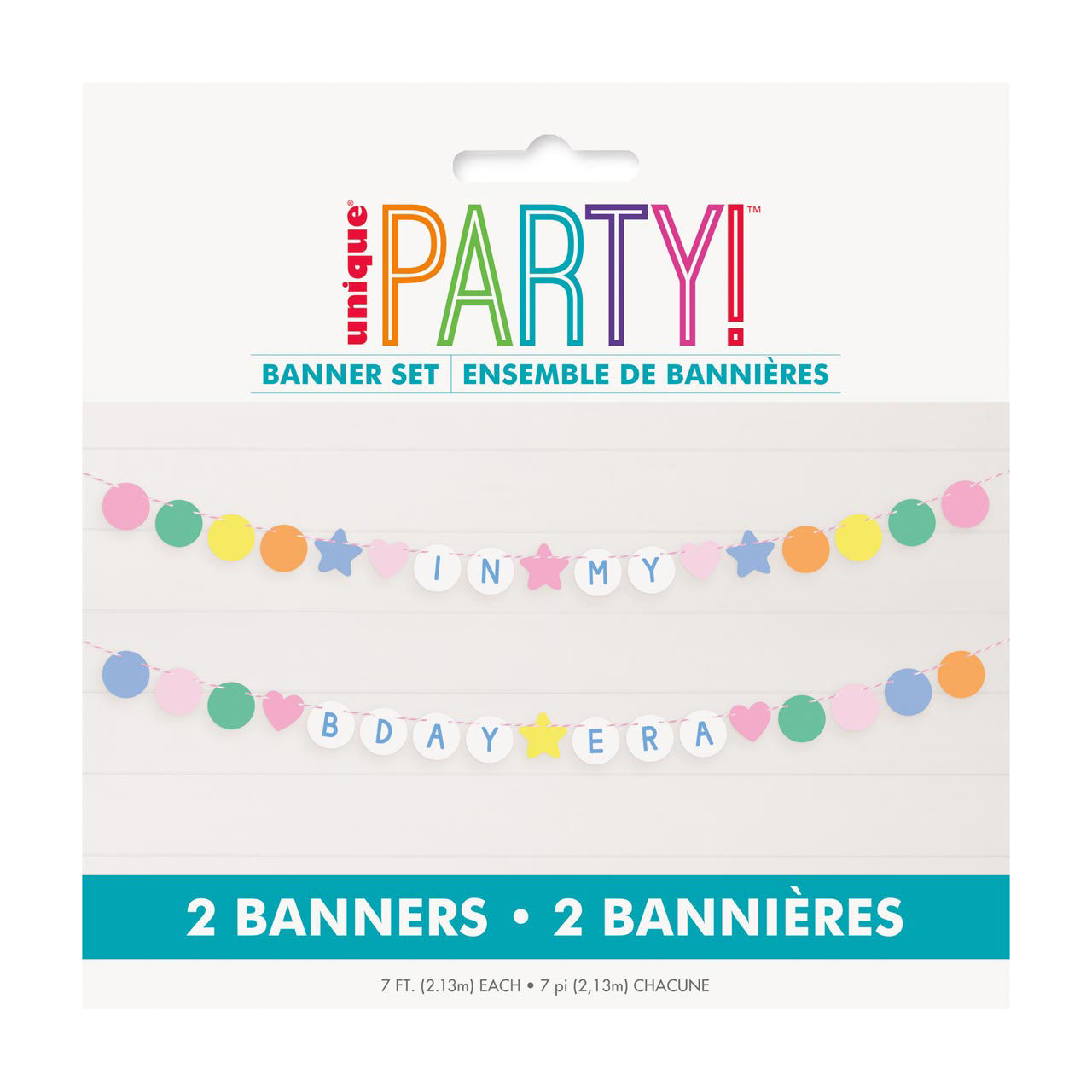 Unique Party "In My BDay Era" Banner Set, 7 ft, 2 pk
