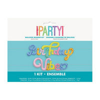 "Birthday Vibes" Balloon Script Banner, 9ft