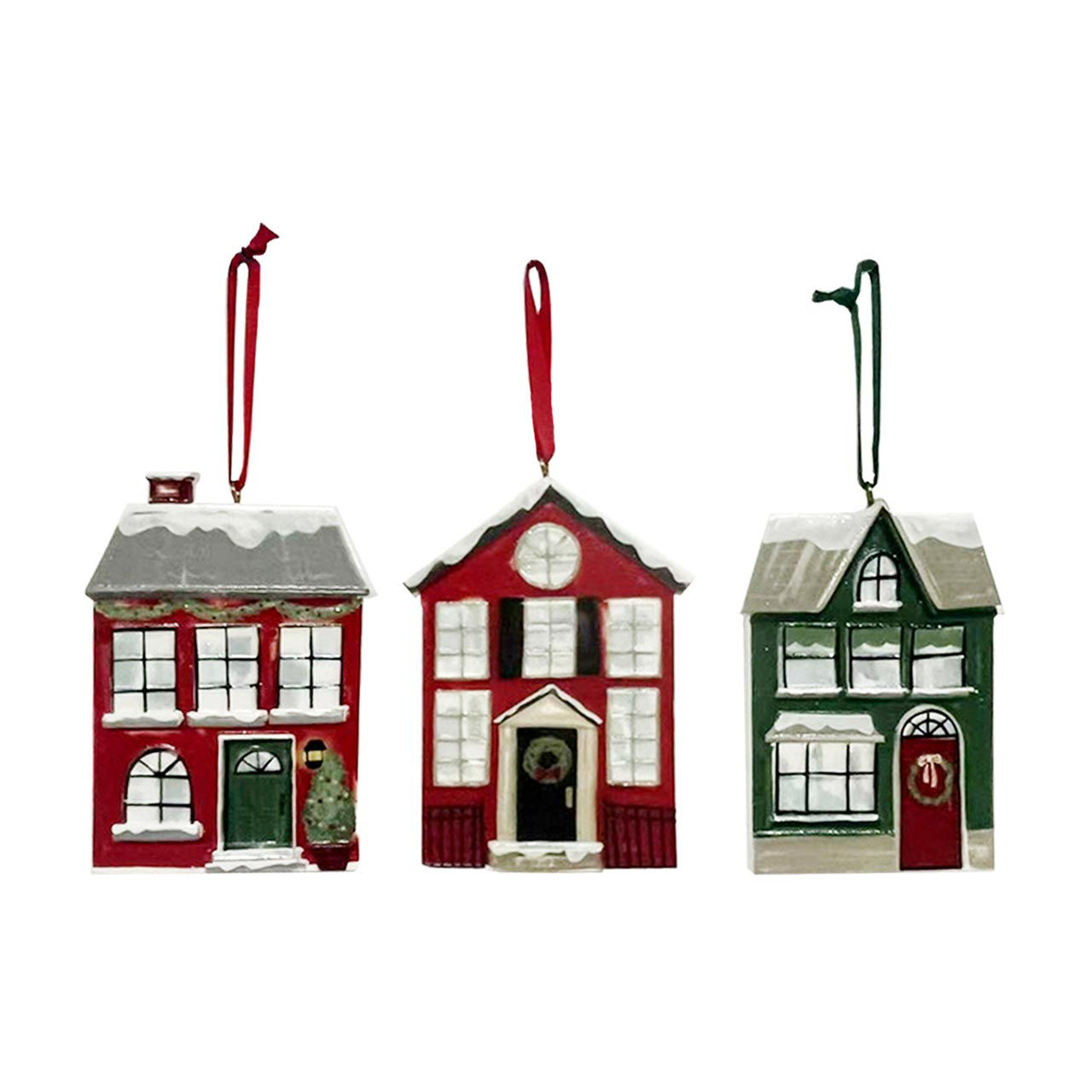 Holiday Style Christmas House Ornament, Assorted