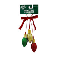 Holiday Style Light Bulb Christmas Ornament
