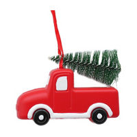 Timeless Tidings Christmas Red Car Ornament With Tree