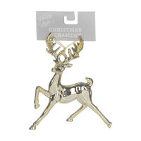 Holiday Style Elegant Deer Christmas Ornament, Silver or