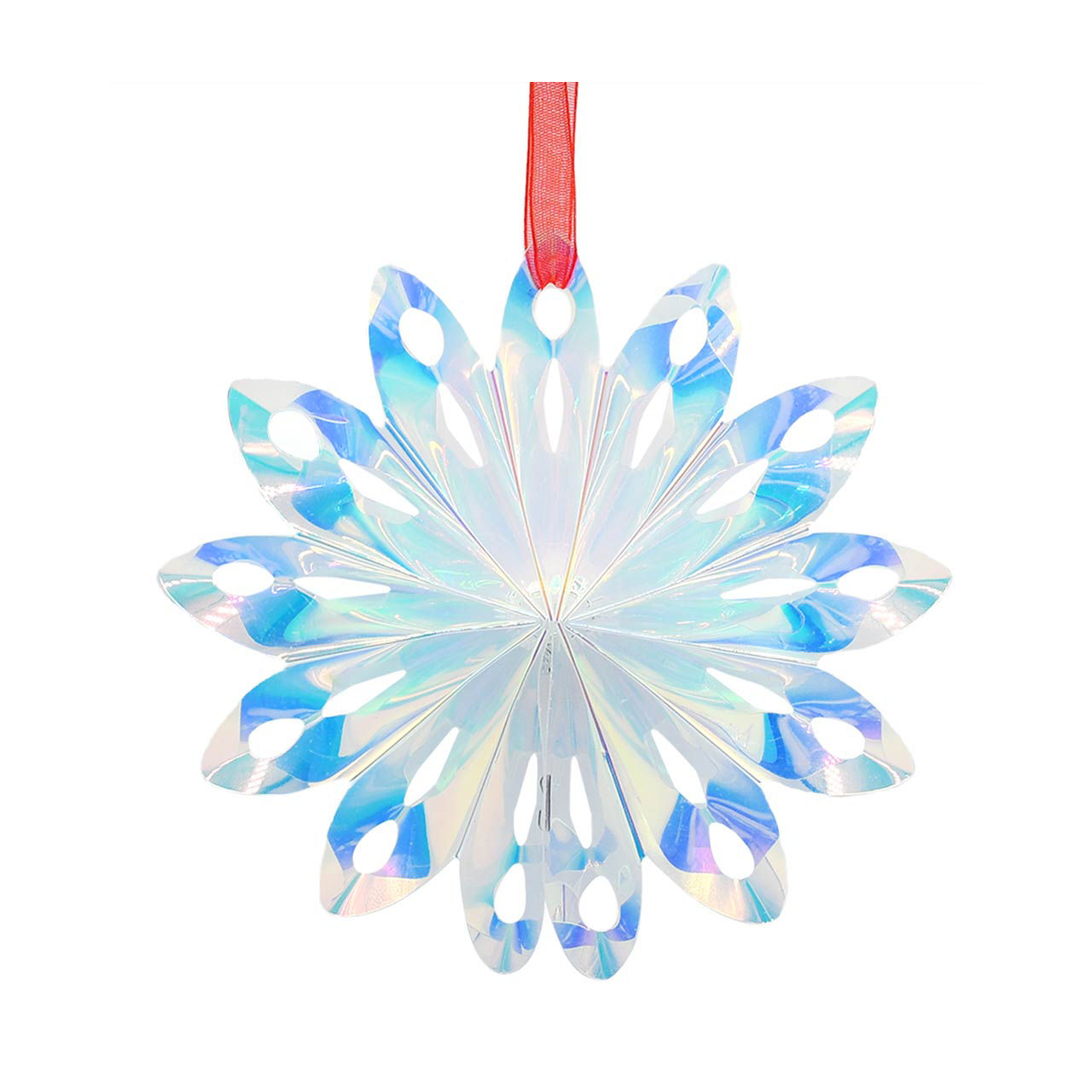 Winter Whimsy Christmas Iridescent Snowflake Ornament, Assorted