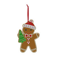Winter Whimsy Metal Gingerbread Christmas Ornament, Assorted