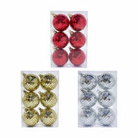 Christmas Mirror Ball Ornaments, 6 ct, Assorted