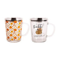 Harvest Glass Travel Mugs, 14 oz, Assorted