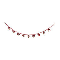 Christmas Bow Velvet Garland, 6 ft