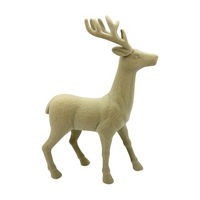 Christmas Flocked Deer Decor, 18 in