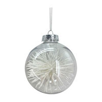 Christmas White Glitter Spike Ornament