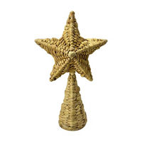 Woven Hay Star Tree Topper, 13.5 in