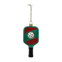 Pickleball Glass Ornament