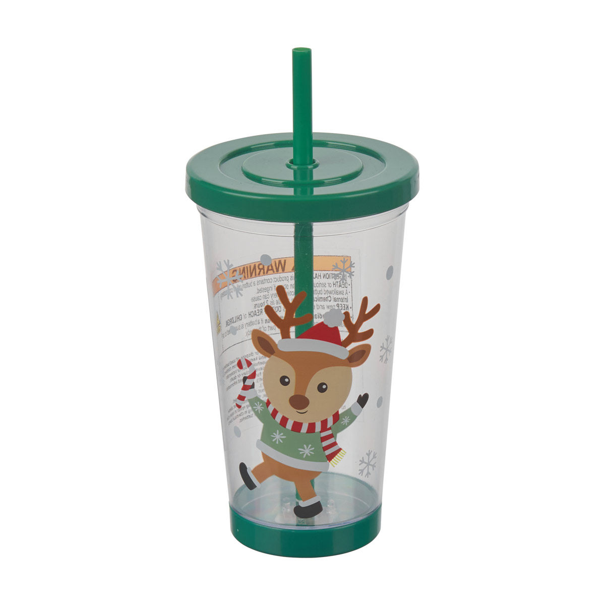 Christmas Light Up Tumbler with Straw, Assorted