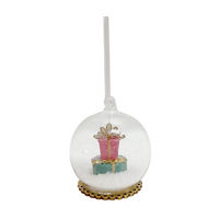 Glass Snowglobe Ornament, 3 in
