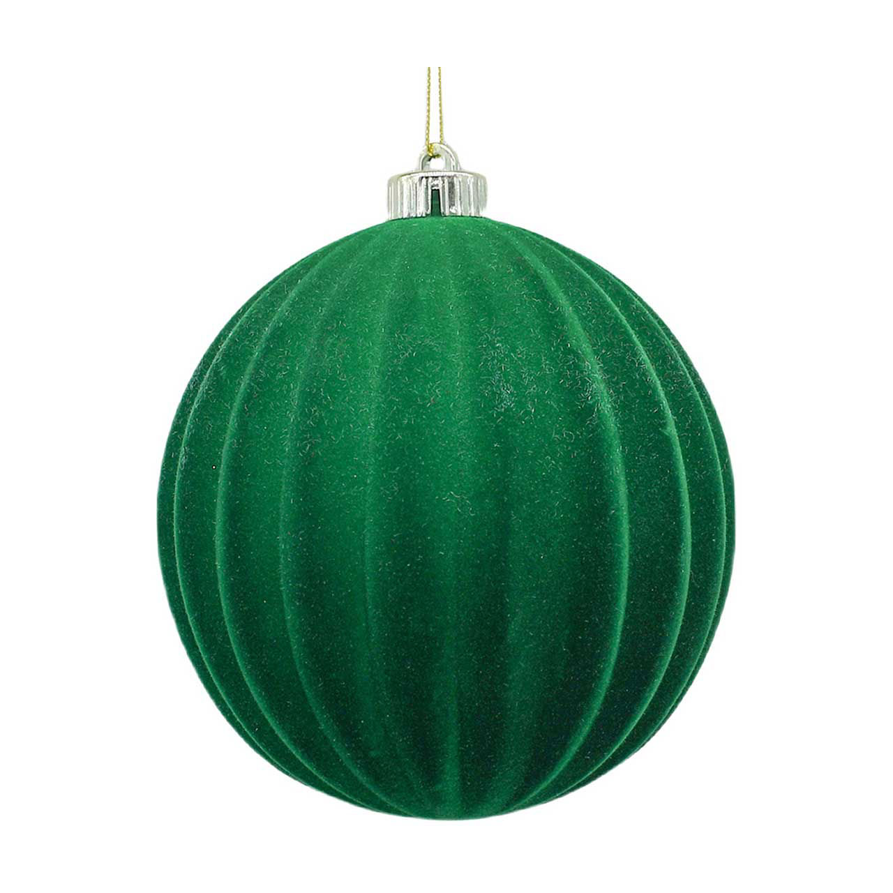 Christmas Flocked Ball Ornament, Assorted, 150mm