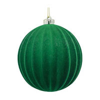 Christmas Flocked Ball Ornament, Assorted, 150mm
