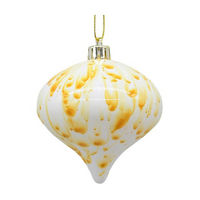 Christmas White with Gold Drop Ornament