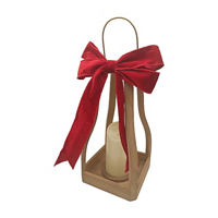 Christmas LED Candle Lantern with Red Bow, 12