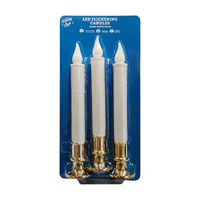Holiday Style LED Flickering Candles, 3 ct