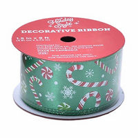 Holiday Style Decorative Christmas Ribbon, 9 ft, Assorted
