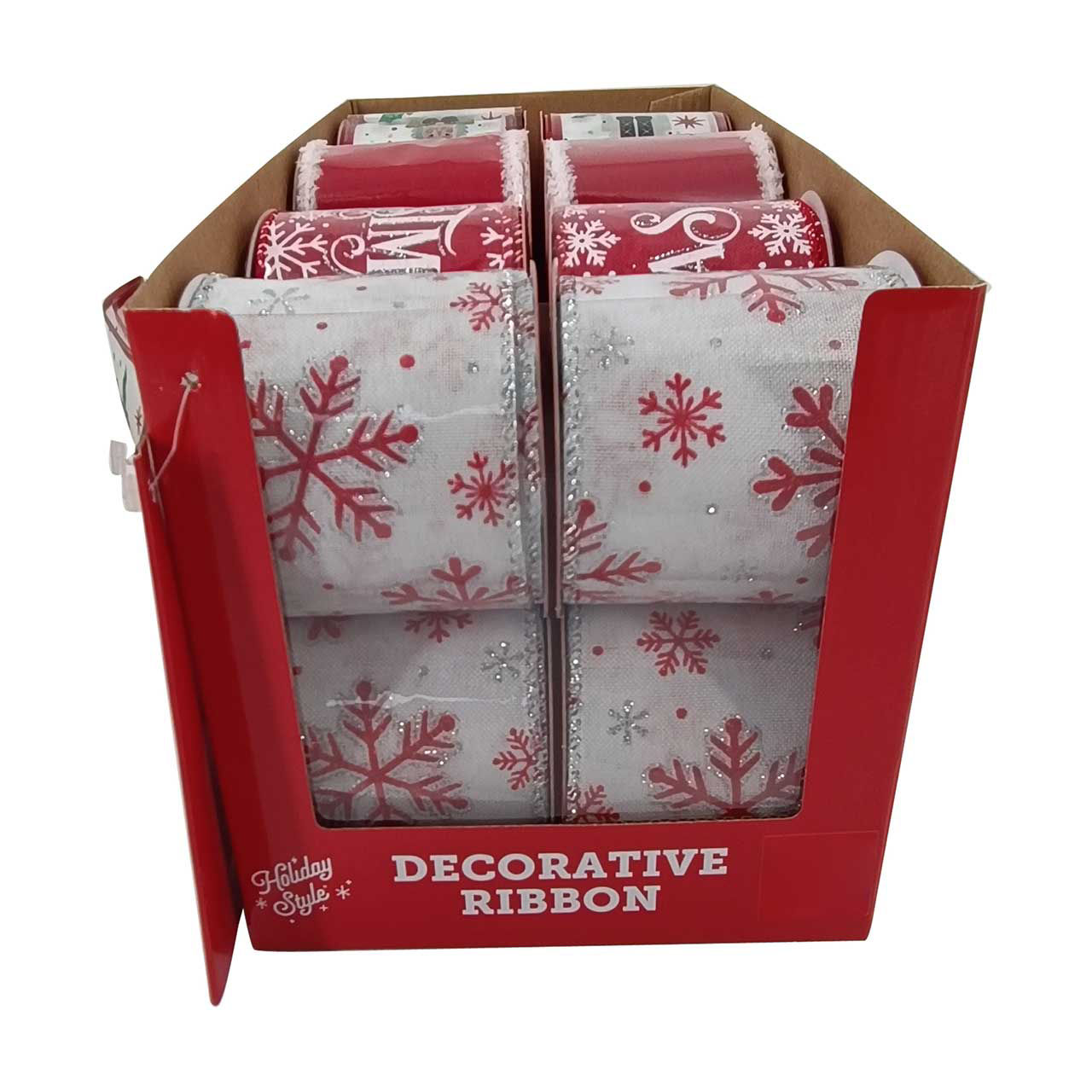 Holiday Style Decorative Christmas Ribbon, 2.5 in x 12 ft, Assorted