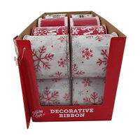 Holiday Style Decorative Christmas Ribbon, 2.5 in x 12 ft, Assorted