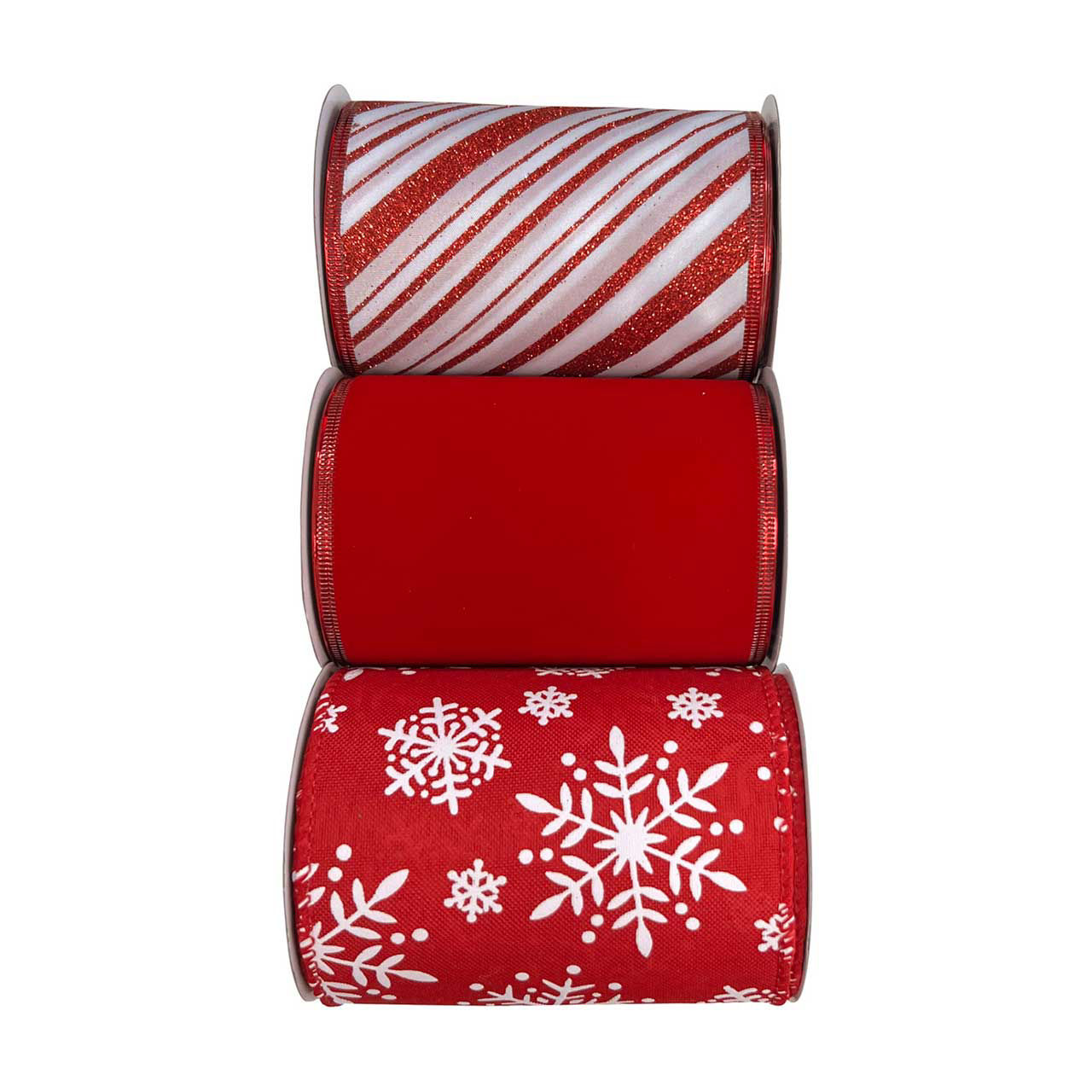 Christmas Traditional Ribbon, 4 in x 12 ft, Assorted