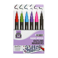 Crafter's Closet Metallic Outline Paint Markers, 6 ct