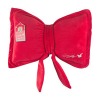 Dolly Parton Christmas Bow Shaped Decorative Pillow, Red