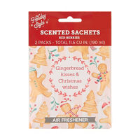 Holiday Style Gingerbread Kisses Scented Sachets, Red Berries